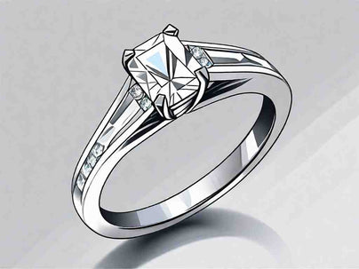 Radiant Cut Diamond Bands with an Elongated Design