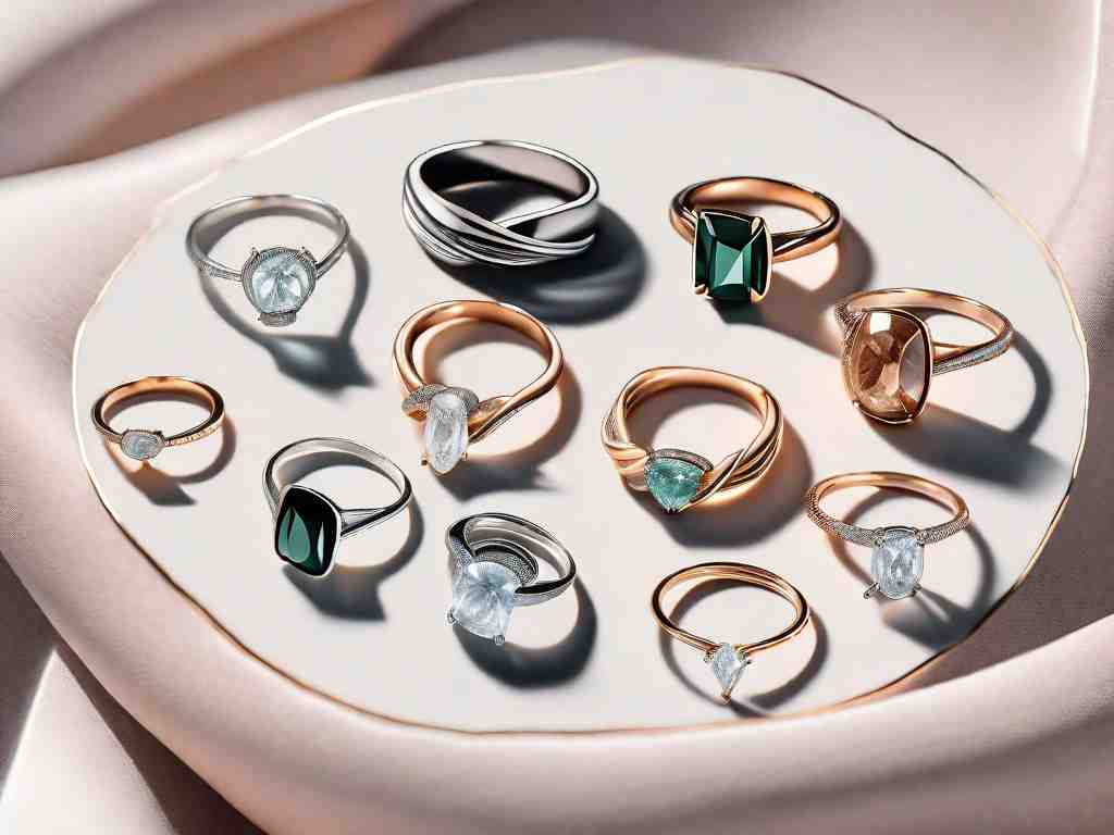 Stunning Cushion Cut Rings with an Elegant Elongated Twist