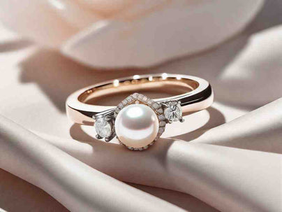 Anillos de compromiso con perla vs. diamante ES