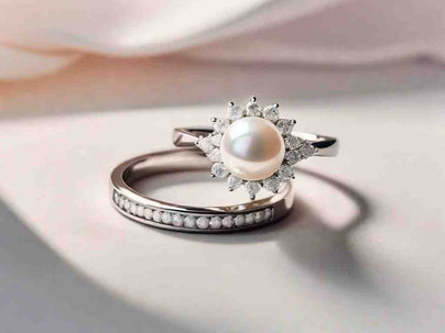Anillos de compromiso con perla vs. diamante