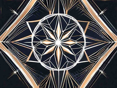 Can diamonds form captivating starburst patterns with radiating lines?