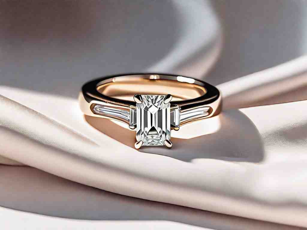 The Perfect Baguette Engagement Ring with Wedding Band