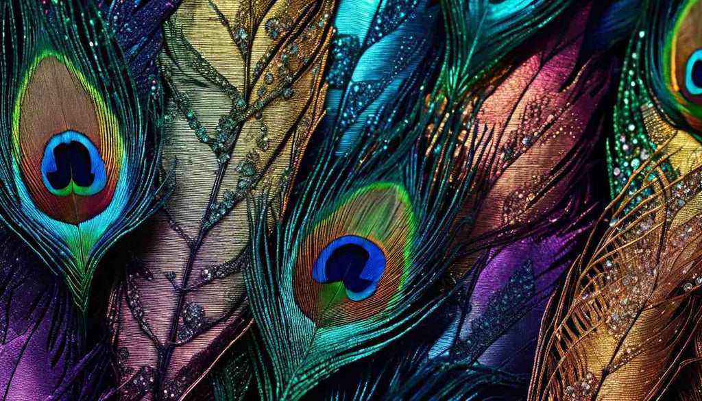 Can diamonds exhibit a peacock effect with iridescent colors?