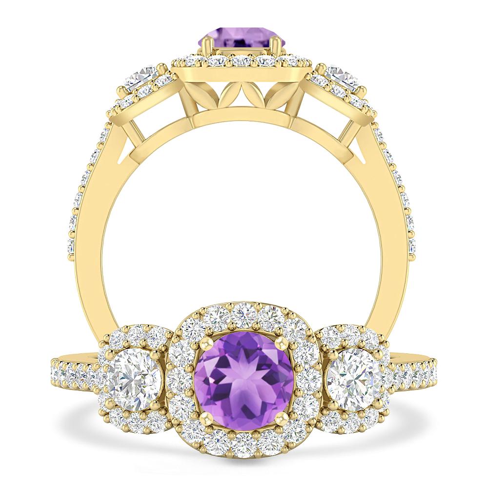 Yellow Gold - Amethyst