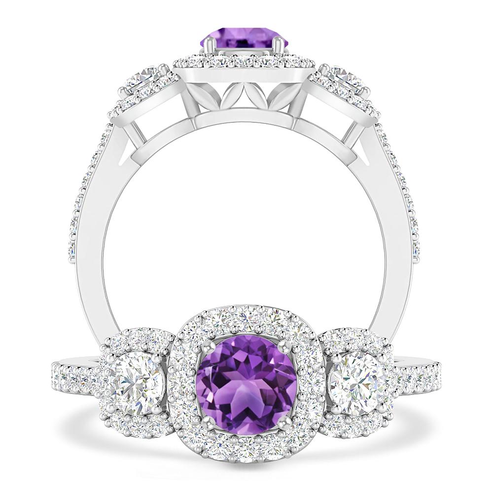 White Gold - Amethyst