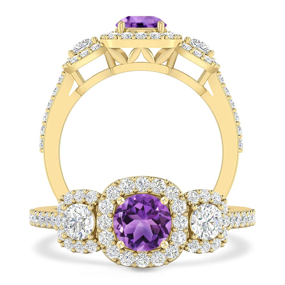 Yellow Gold - Amethyst