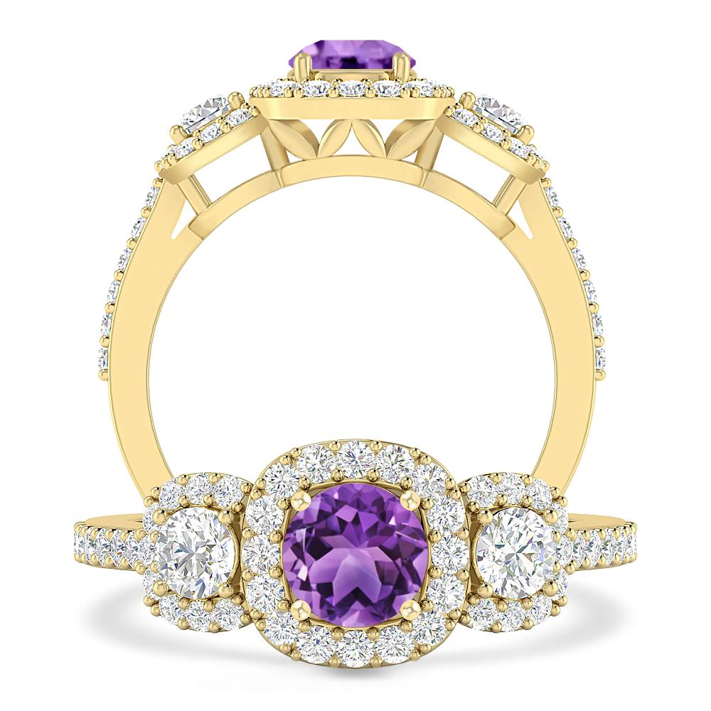 Yellow Gold - Amethyst