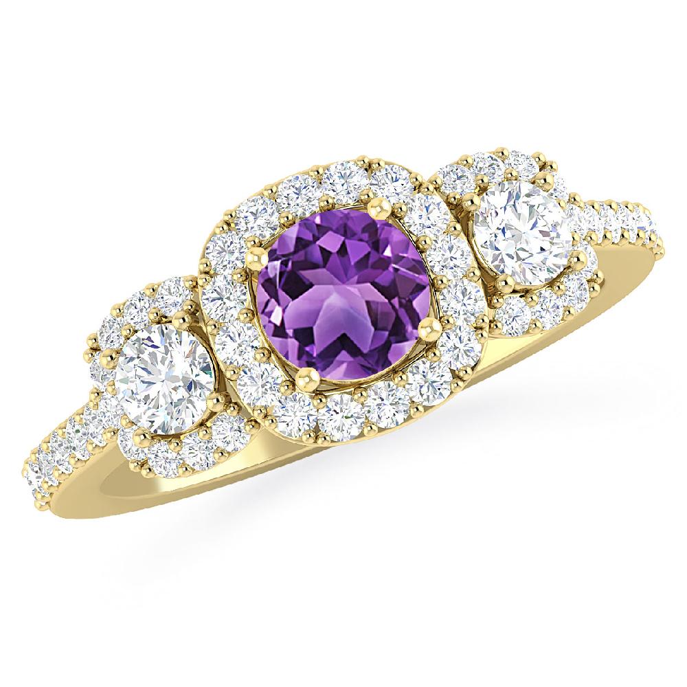 Yellow Gold - Amethyst