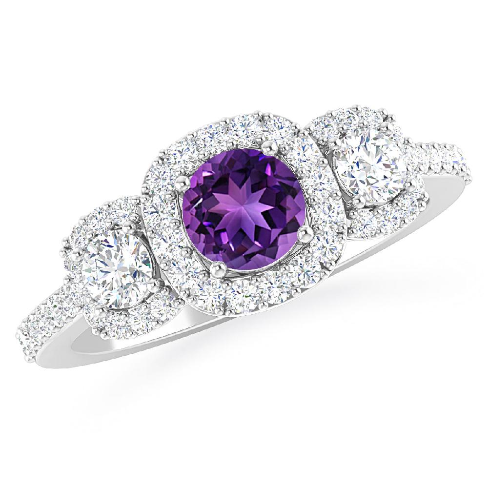 White Gold - Amethyst