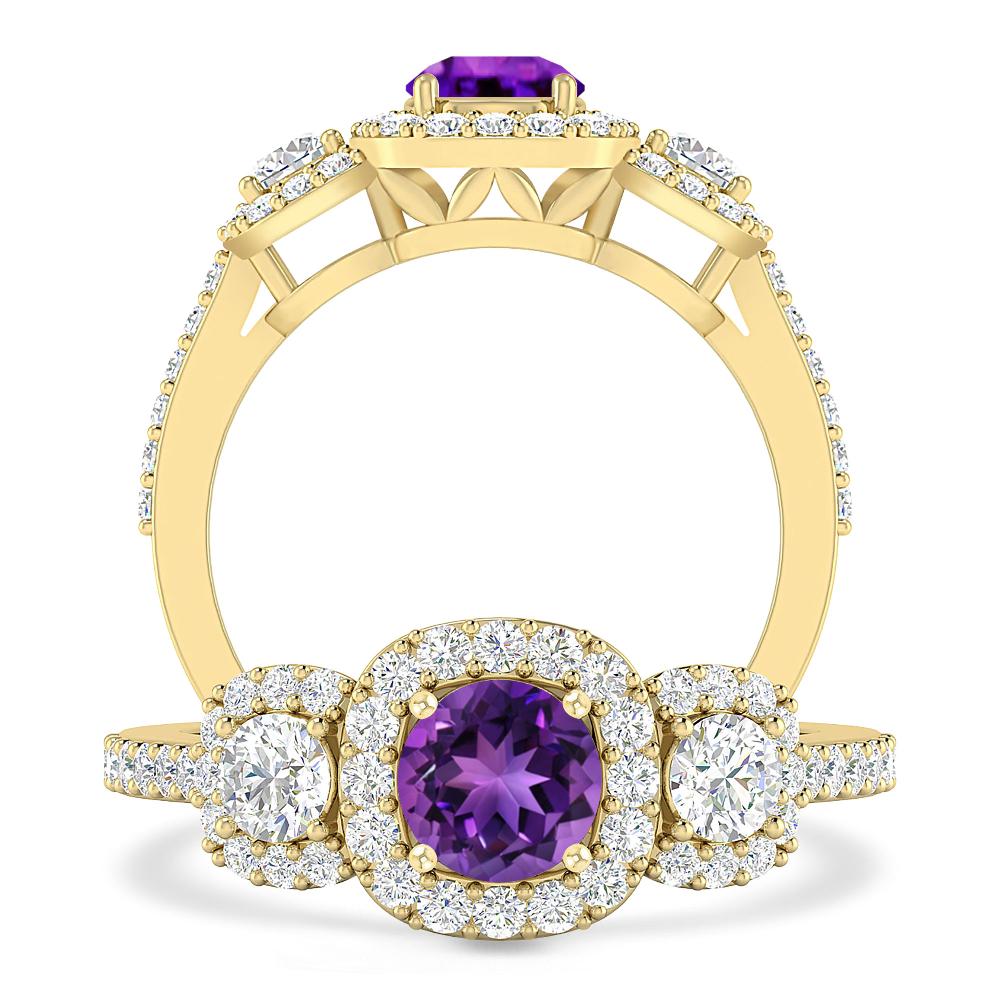 Yellow Gold - Amethyst