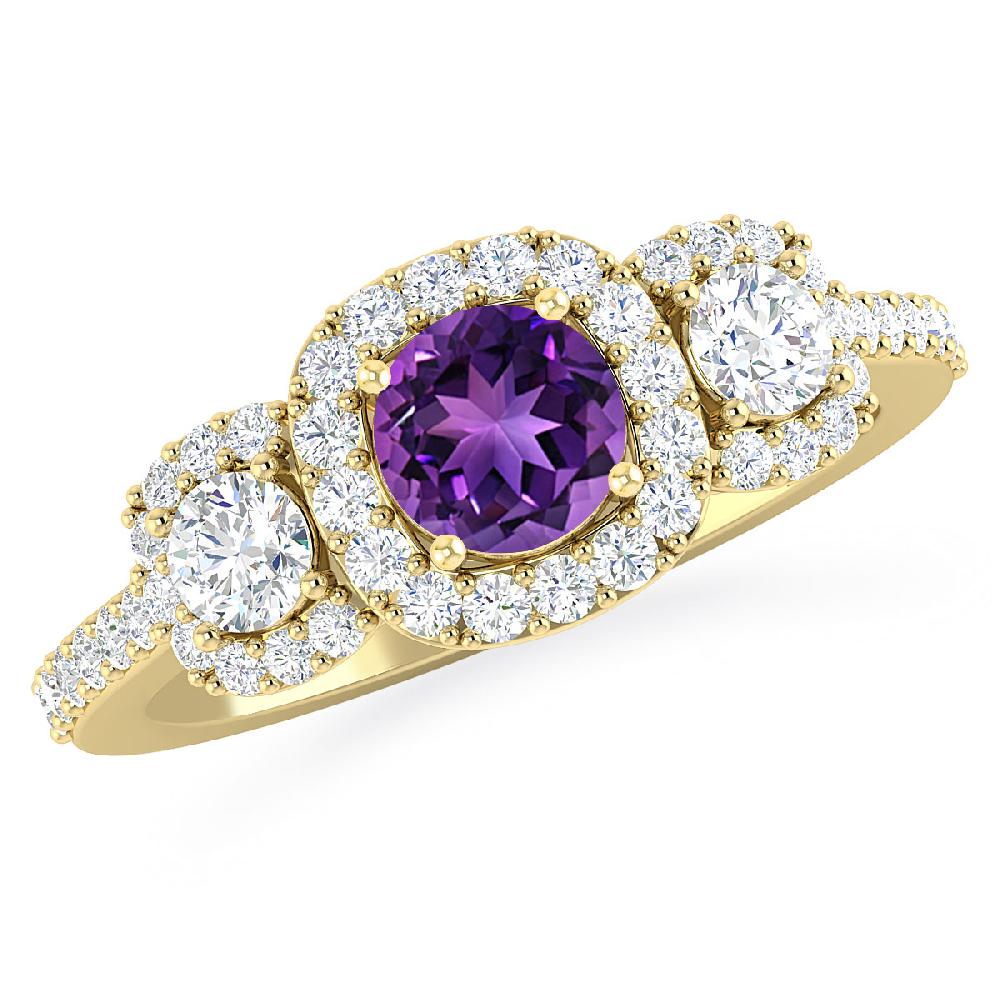 Yellow Gold - Amethyst