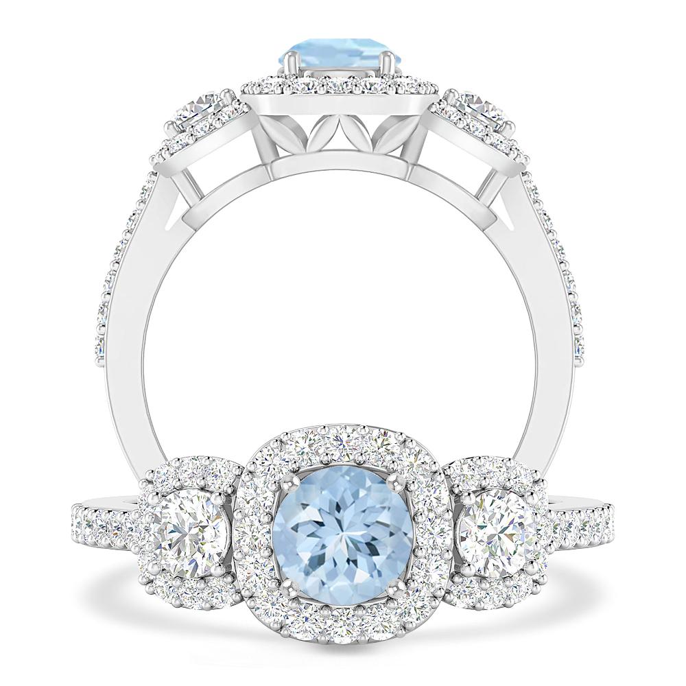 White Gold - Aquamarine