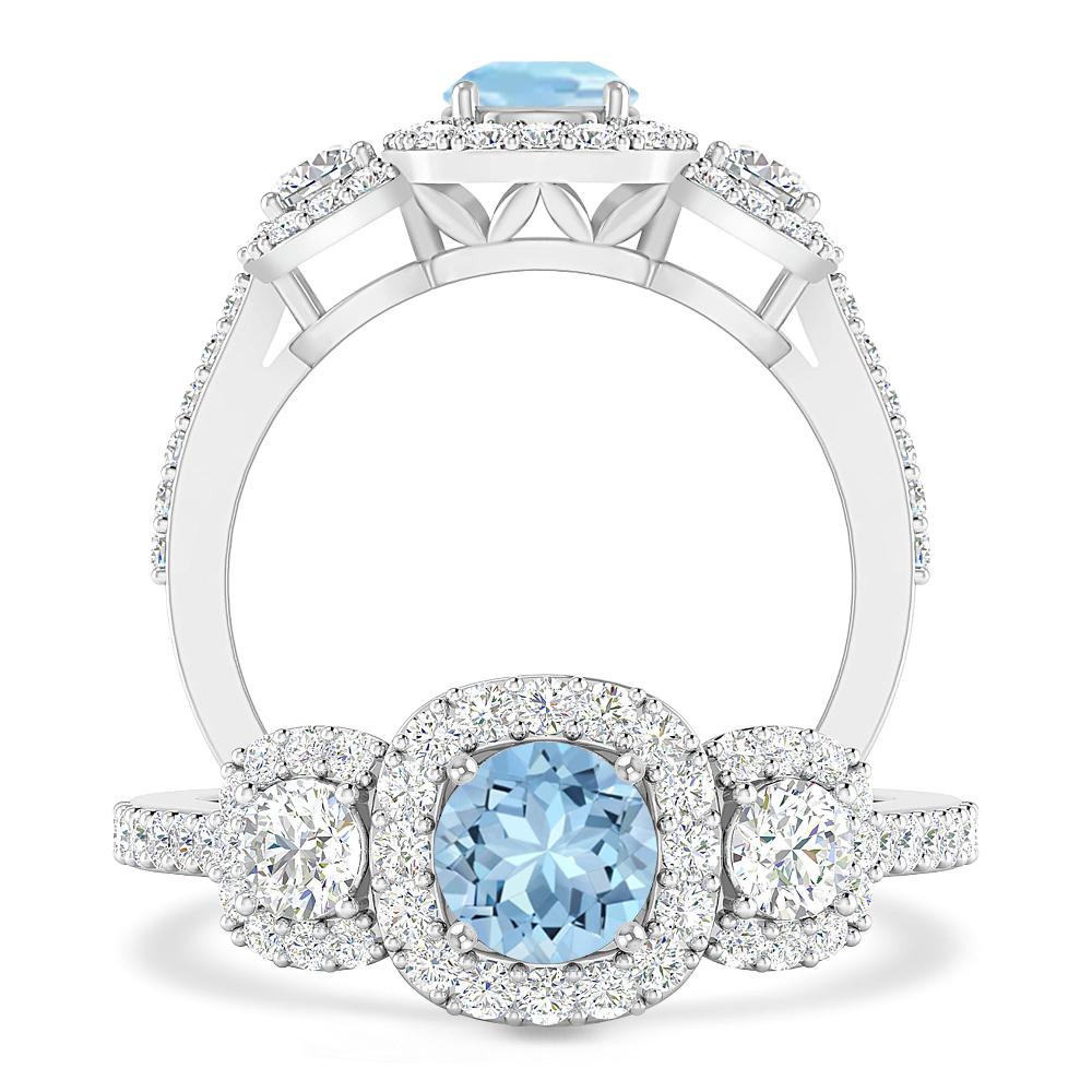 White Gold - Aquamarine