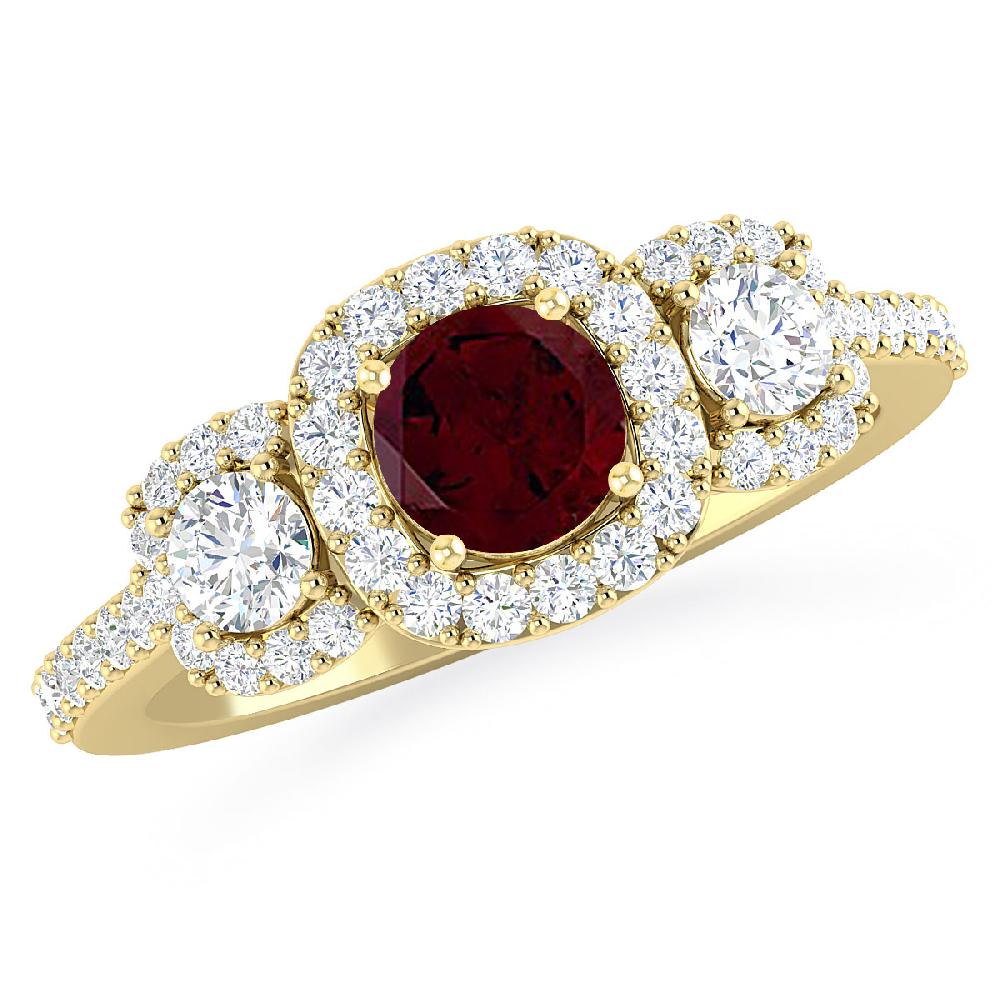 Yellow Gold - Garnet