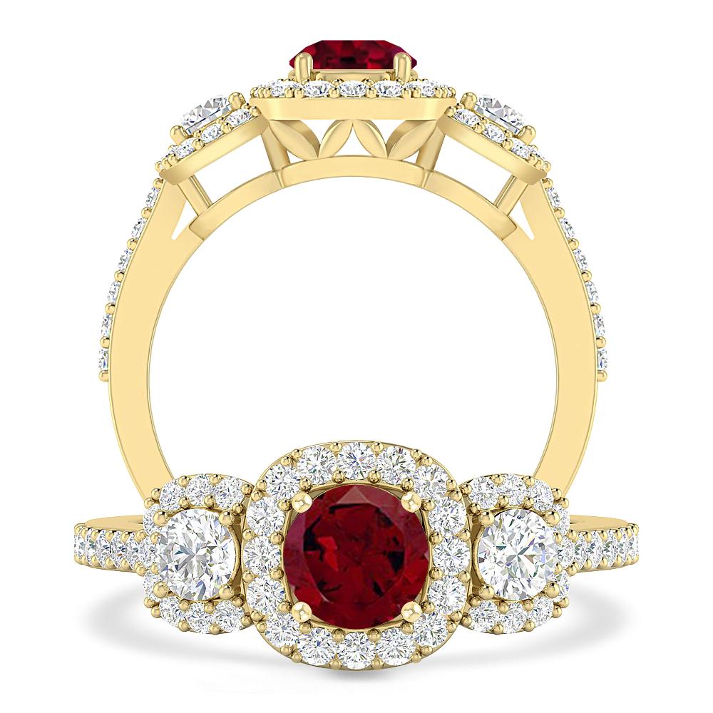 Yellow Gold - Garnet