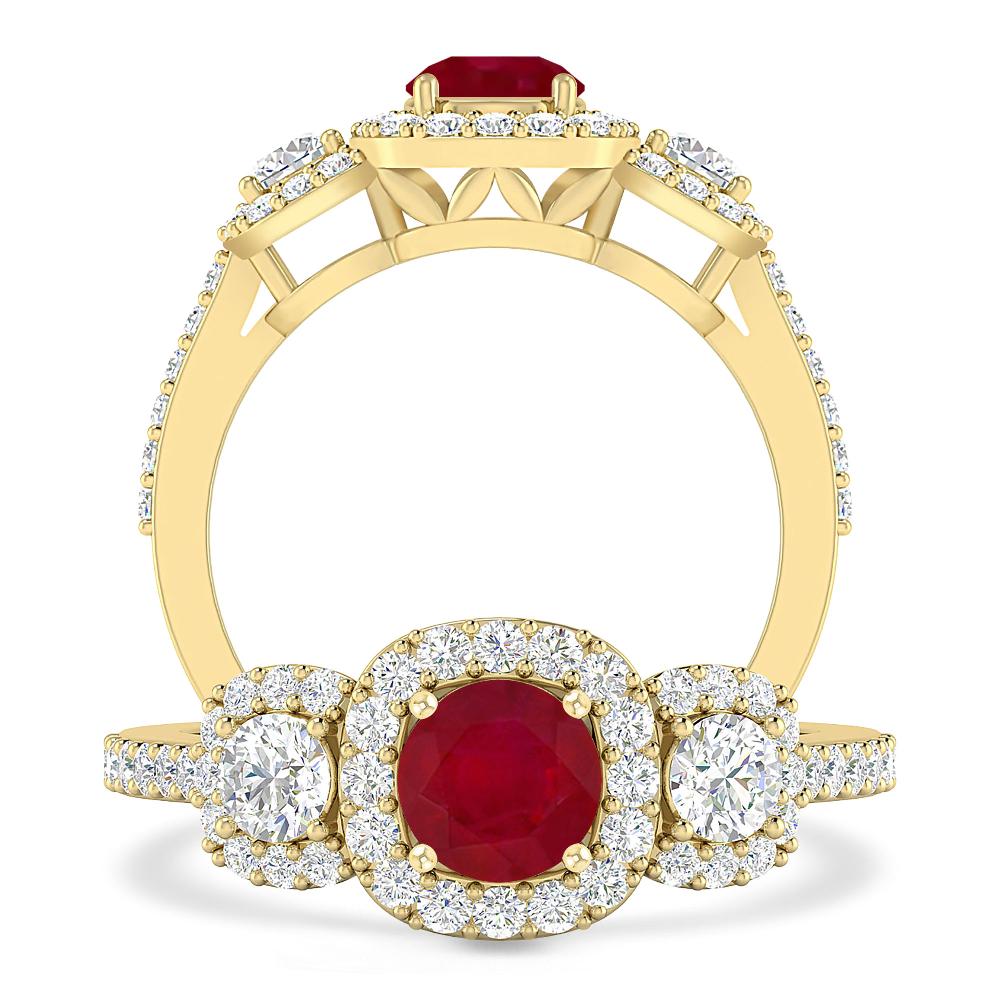 Yellow Gold - Ruby