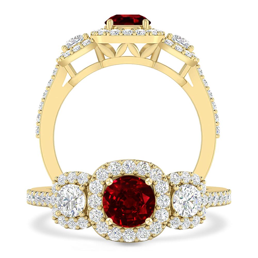 Yellow Gold - Ruby