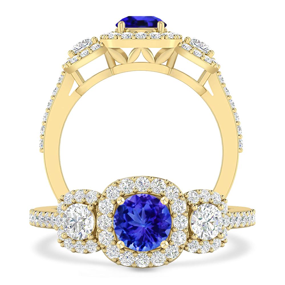 Yellow Gold - Tanzanite