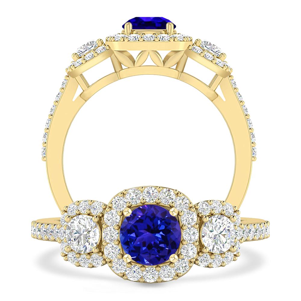 Yellow Gold - Tanzanite