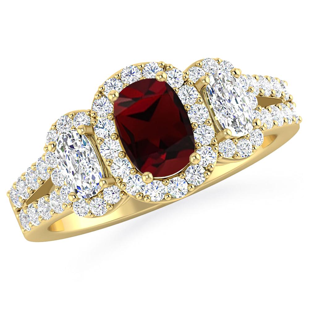 Yellow Gold - Garnet