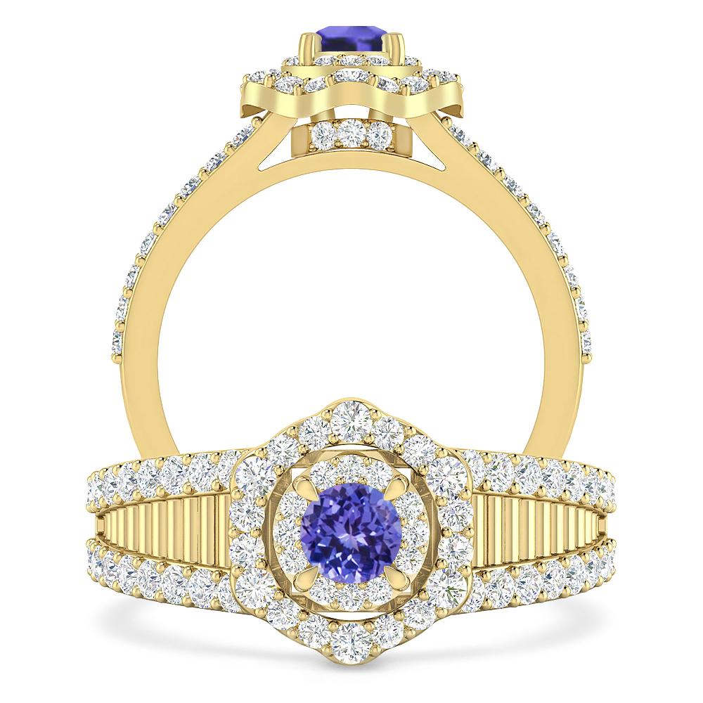 Yellow Gold - Tanzanite