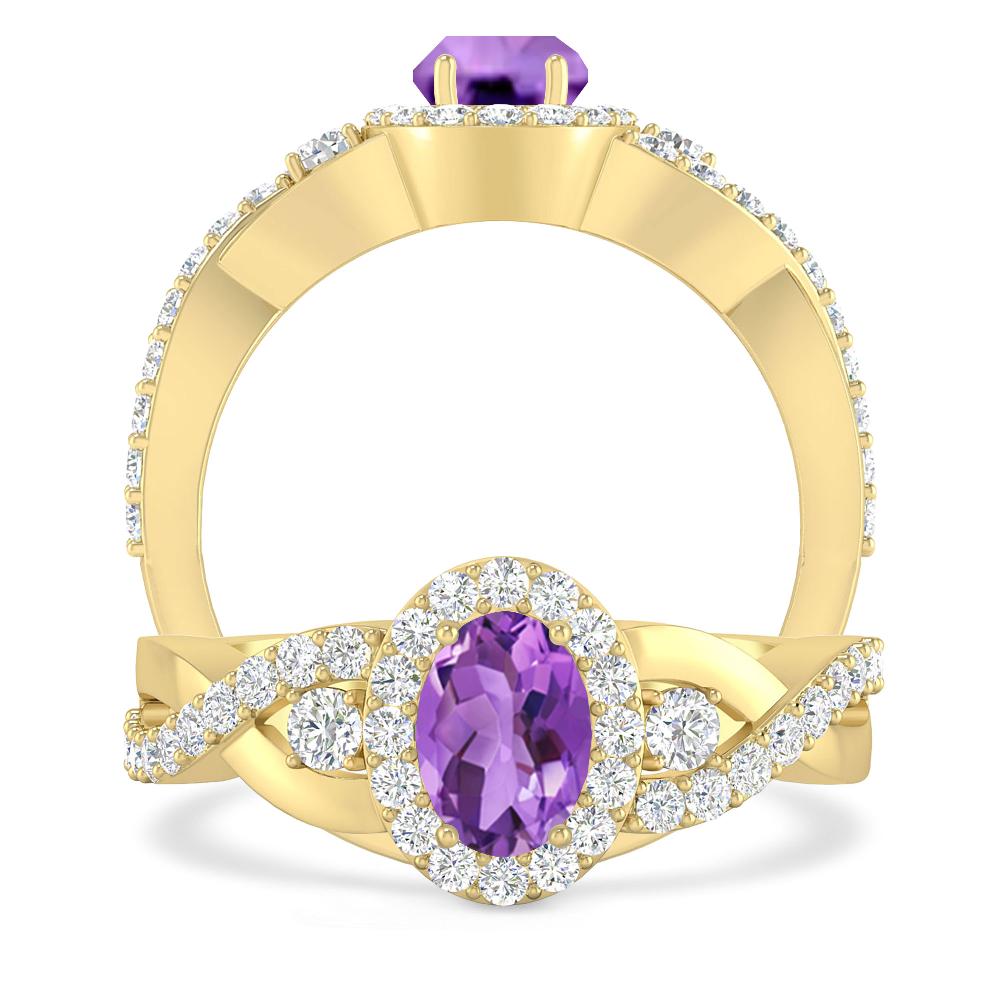 Yellow Gold - Amethyst