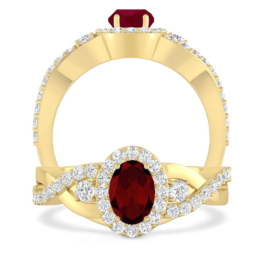 Yellow Gold - Garnet