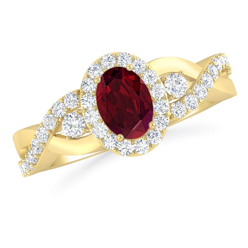 Yellow Gold - Garnet