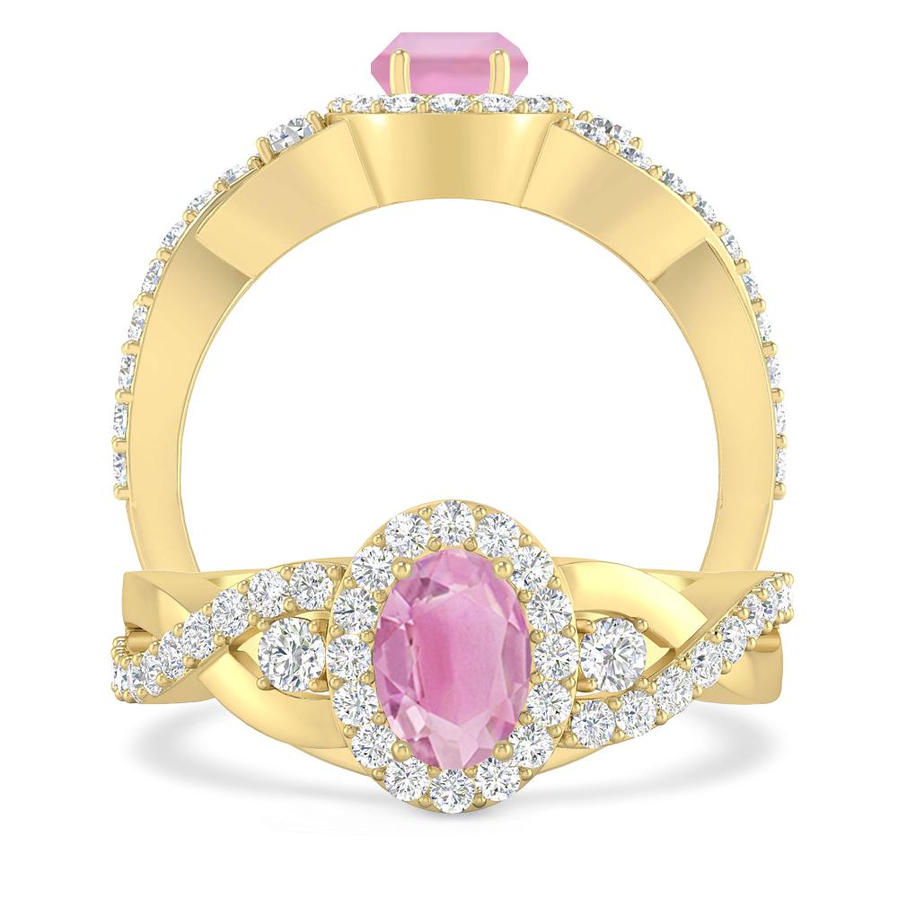 Yellow Gold - Pink Tourmaline