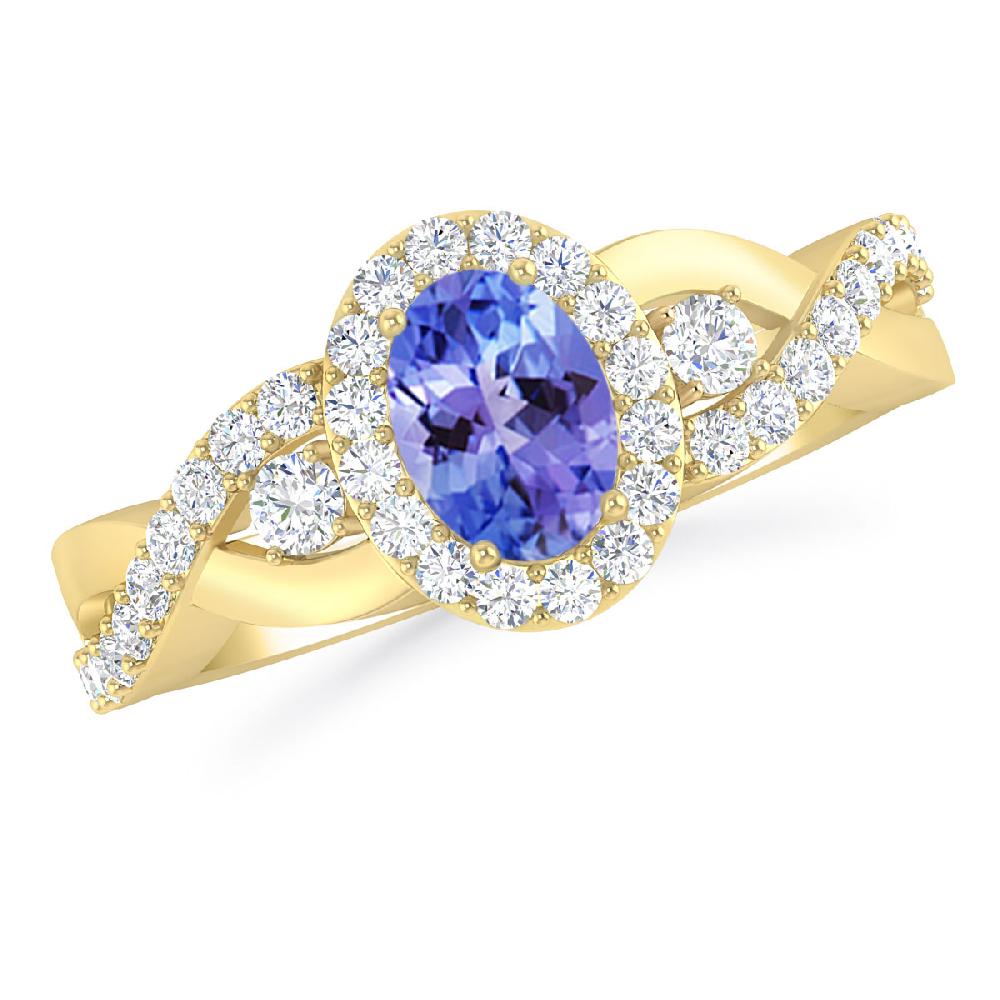 Yellow Gold - Tanzanite