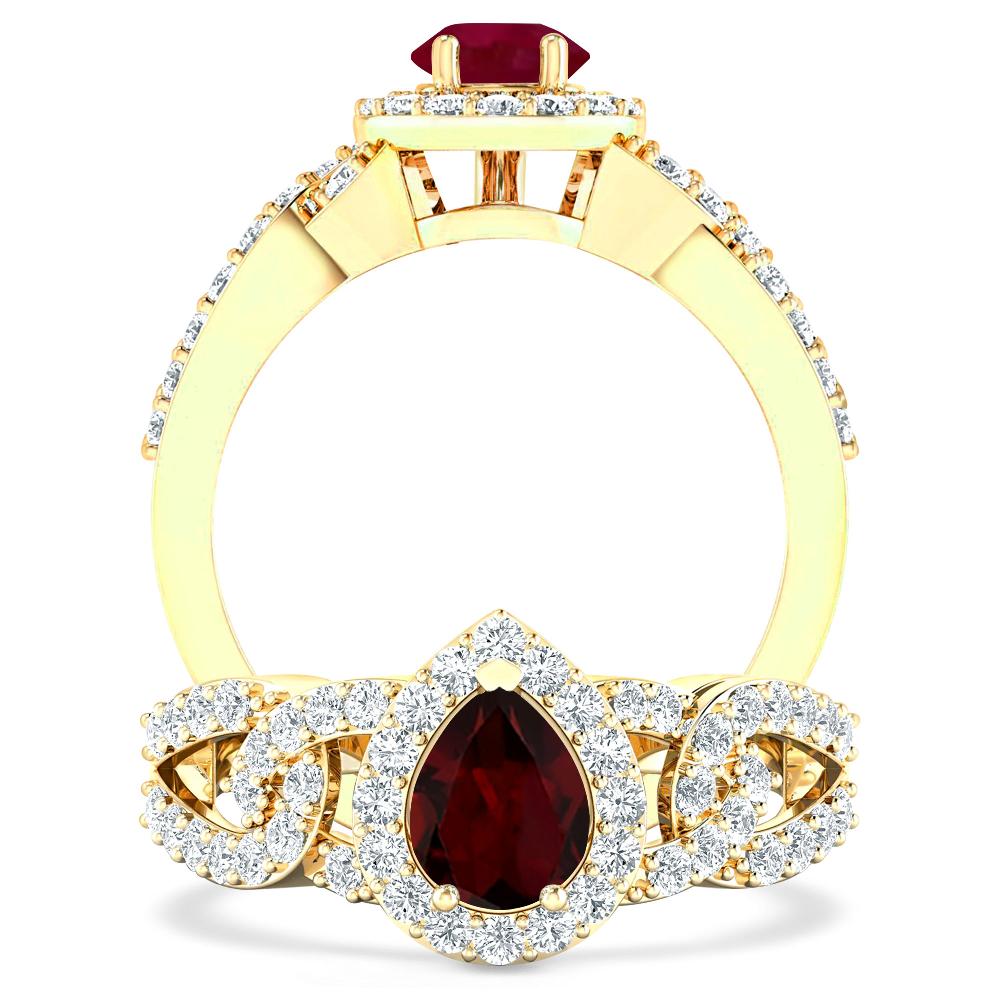 Yellow Gold - Garnet