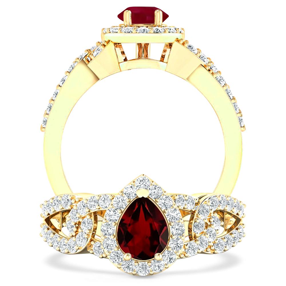Yellow Gold - Garnet
