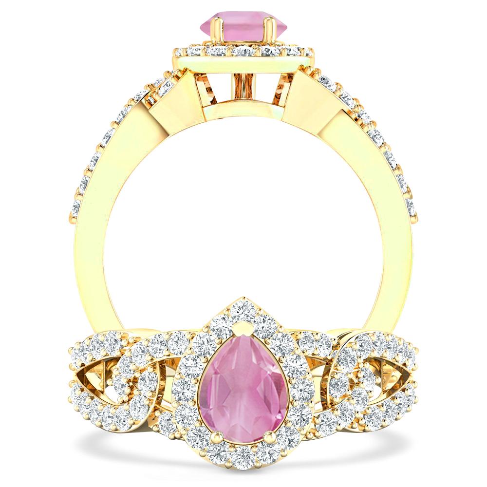 Yellow Gold - Pink Tourmaline