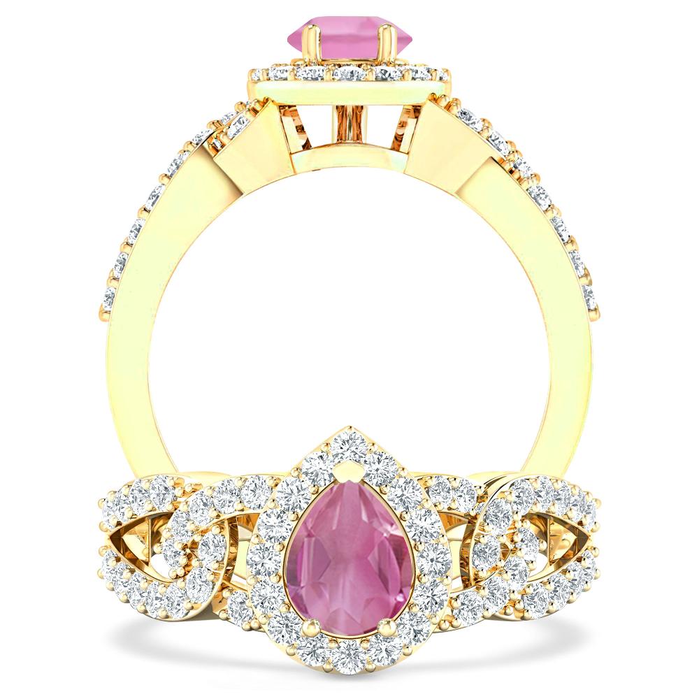 Yellow Gold - Pink Tourmaline