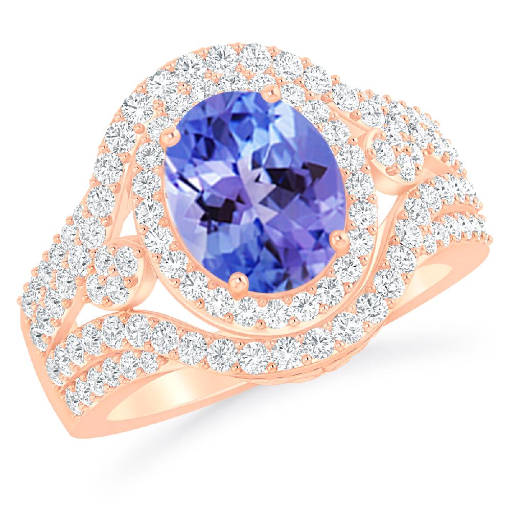 Rose Gold - Tanzanite