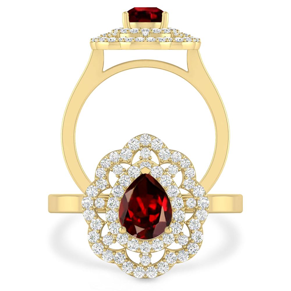 Yellow Gold - Garnet