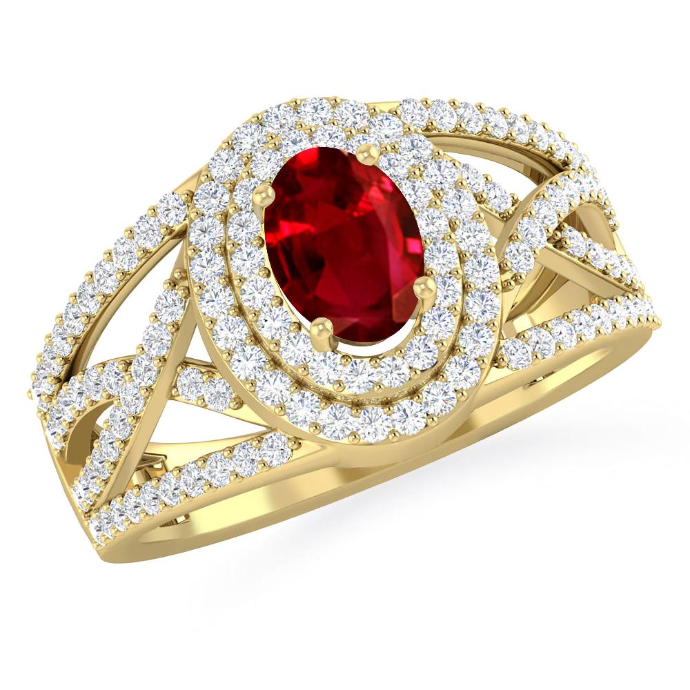 Yellow Gold - Ruby