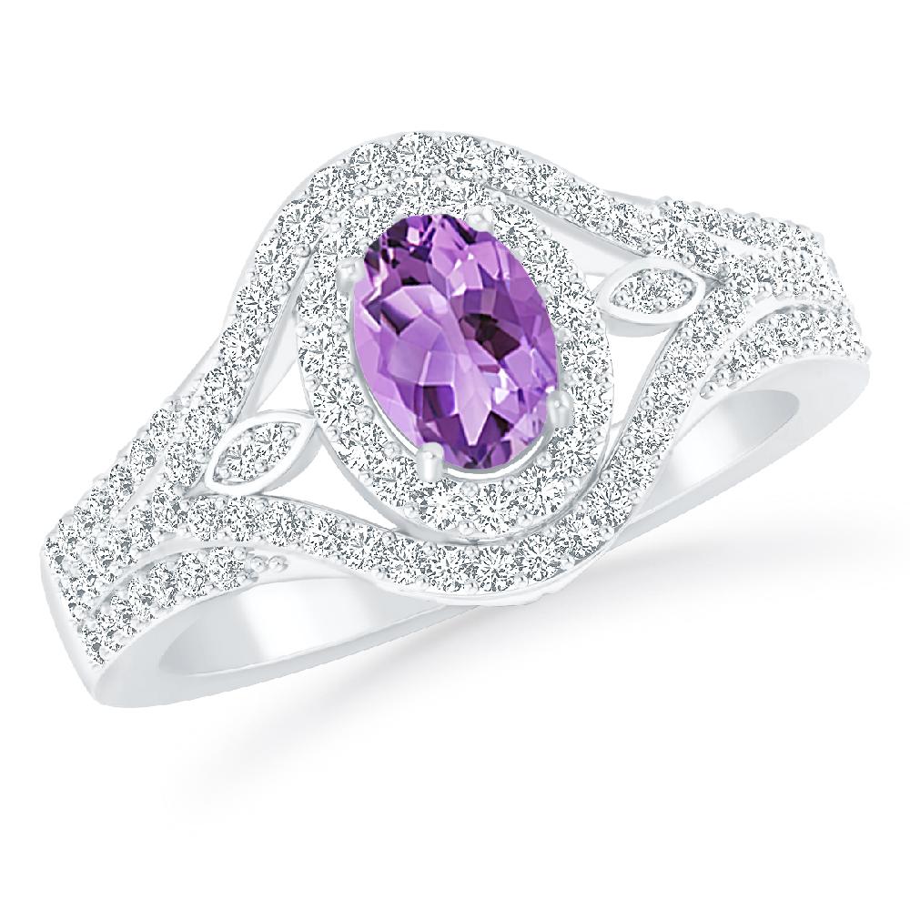 White Gold - Amethyst