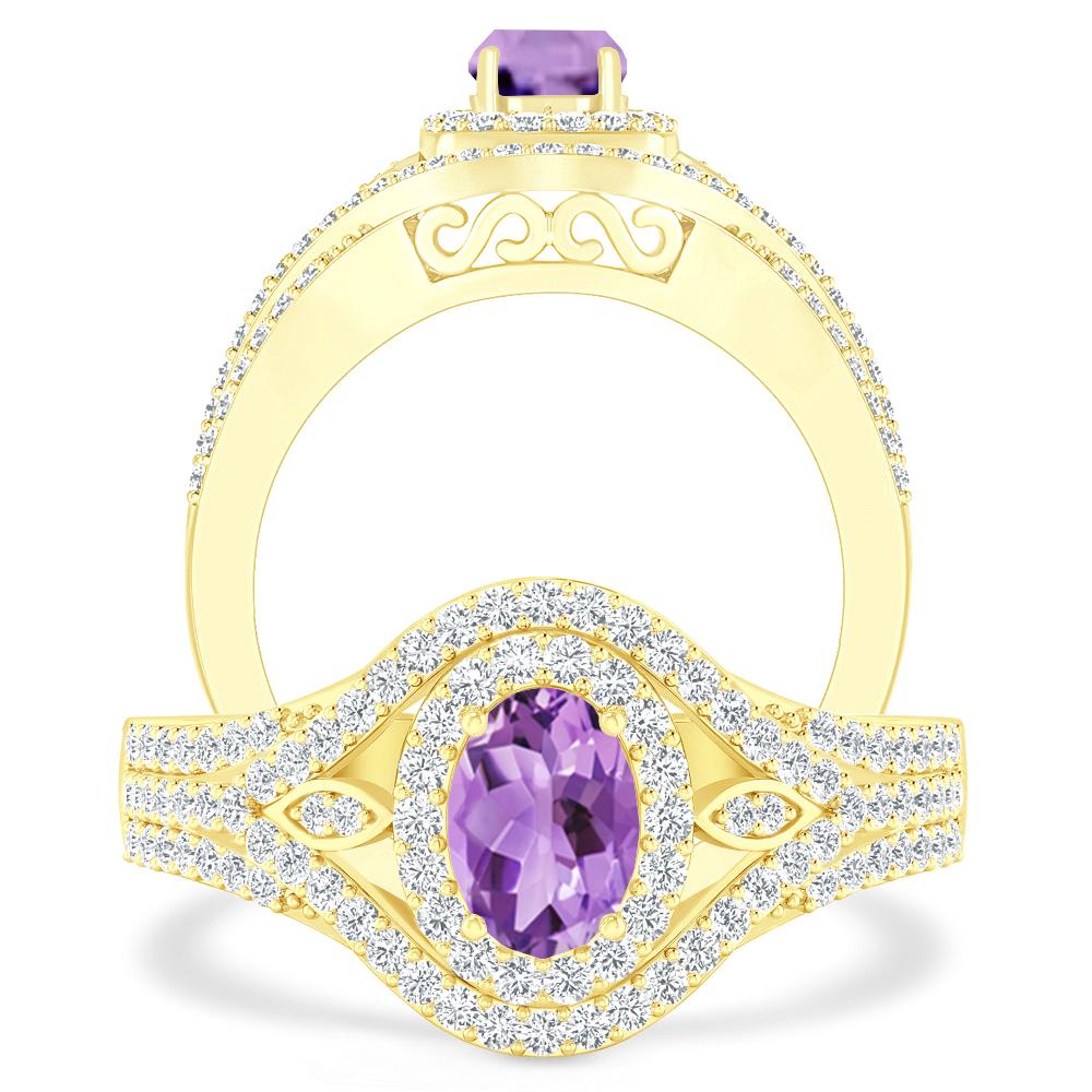 Yellow Gold - Amethyst