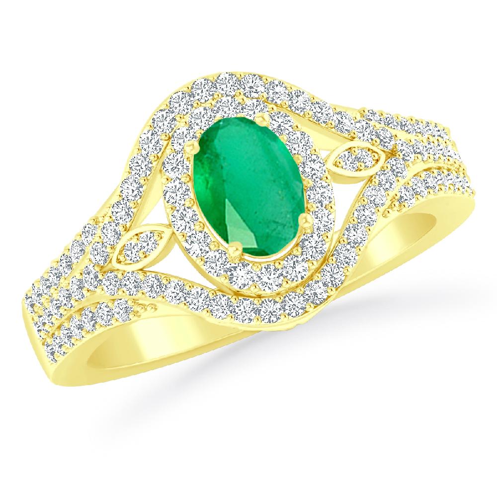 Yellow Gold - Emerald