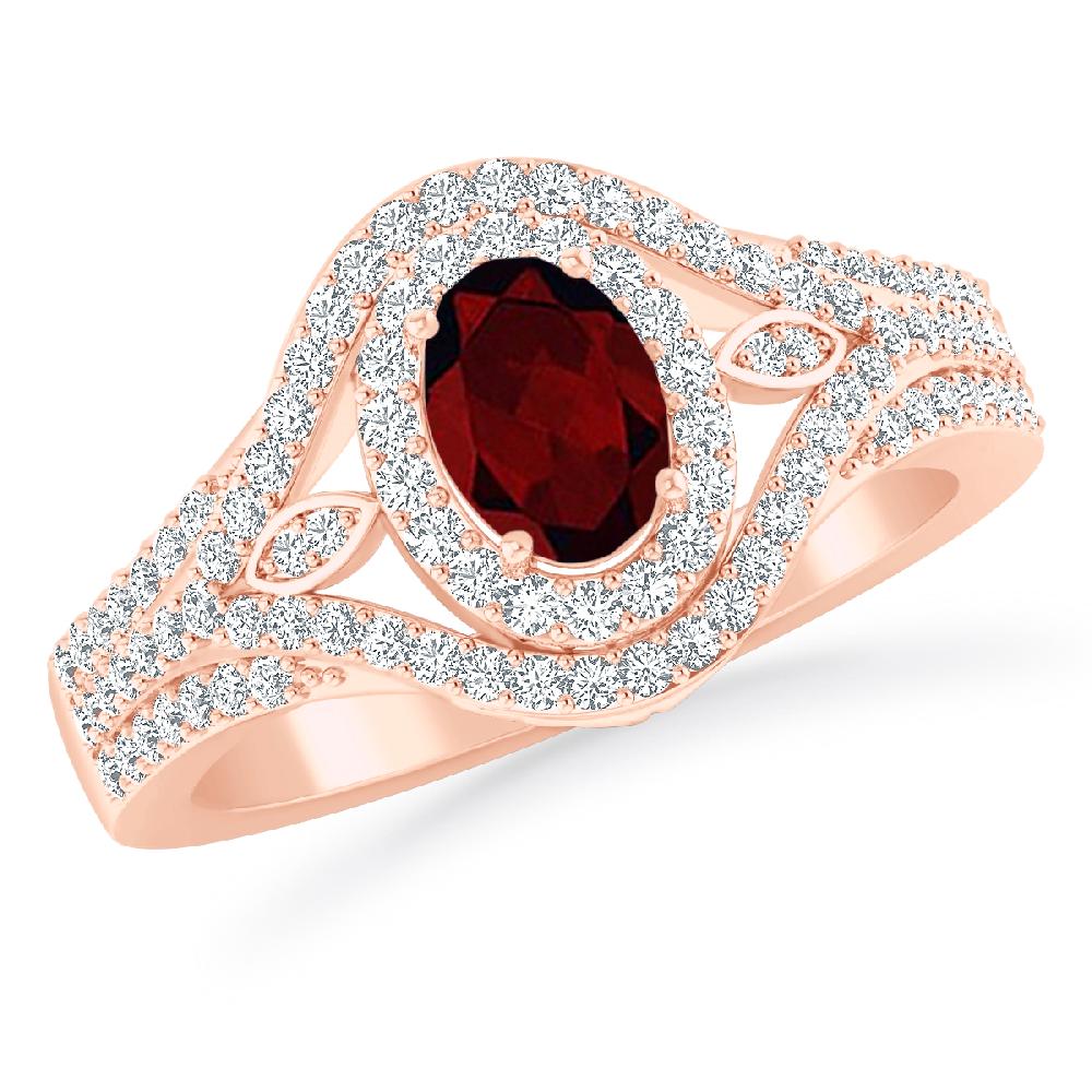 Rose Gold - Garnet