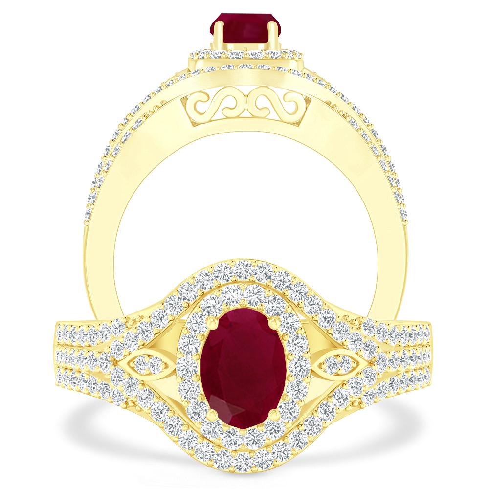 Yellow Gold - Ruby