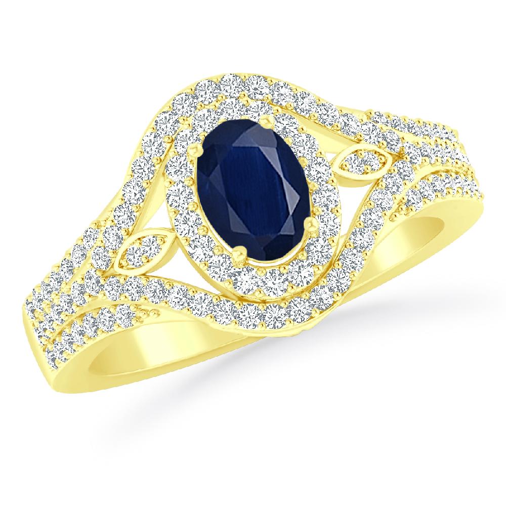 Yellow Gold - Sapphire