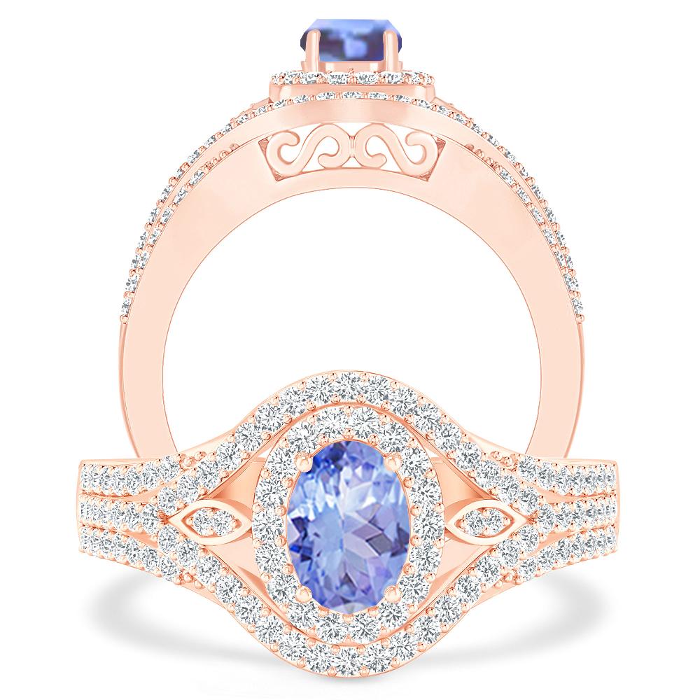 Rose Gold - Tanzanite