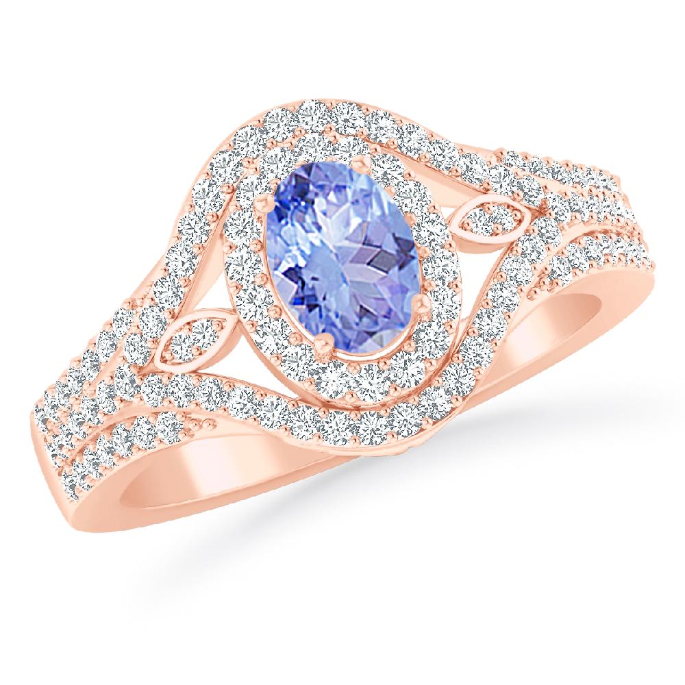Rose Gold - Tanzanite