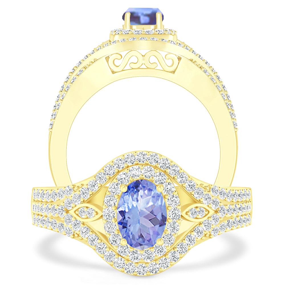 Yellow Gold - Tanzanite