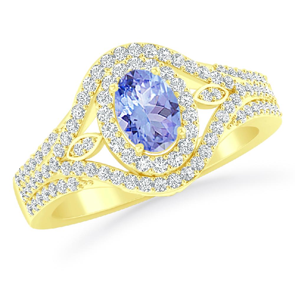 Yellow Gold - Tanzanite