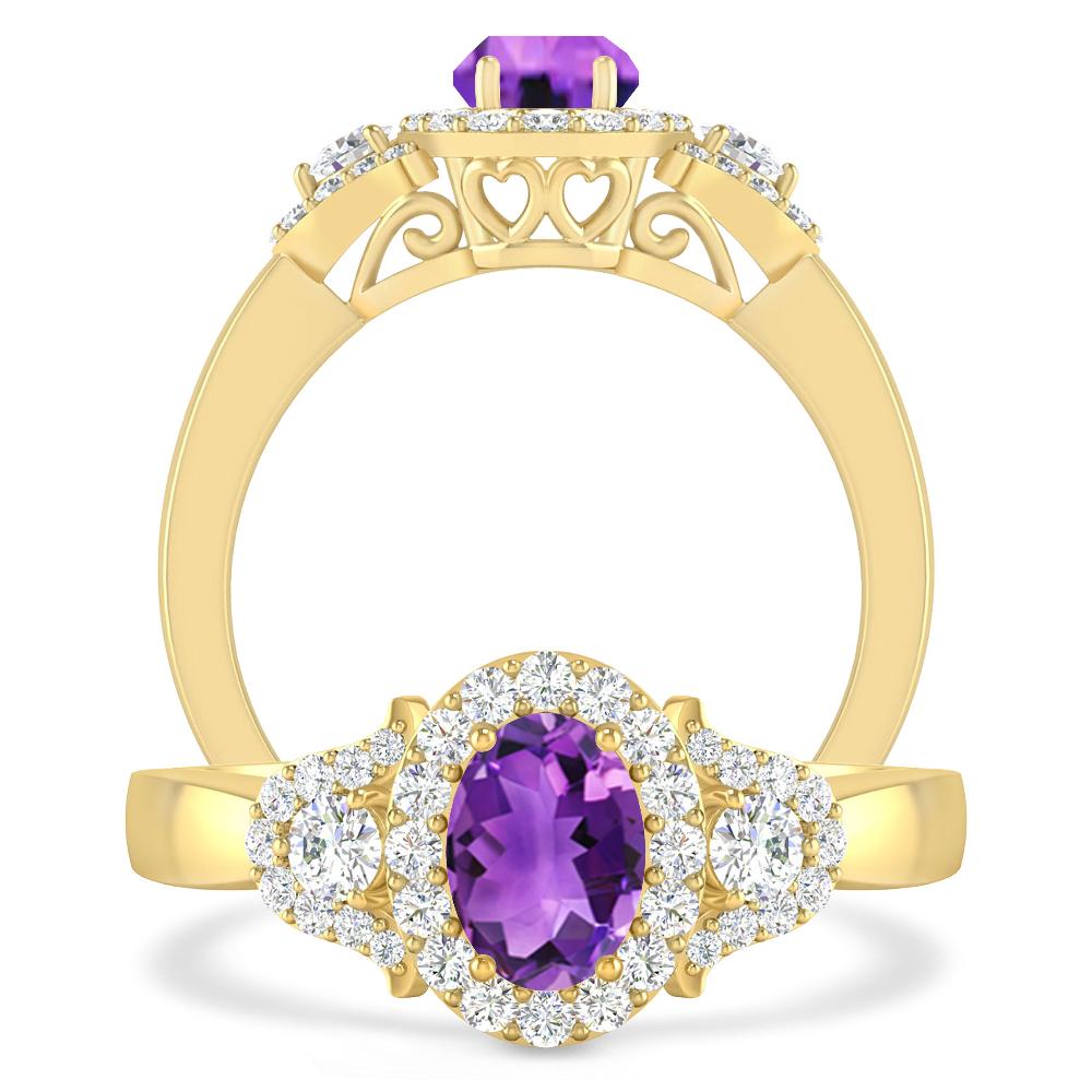 Yellow Gold - Amethyst