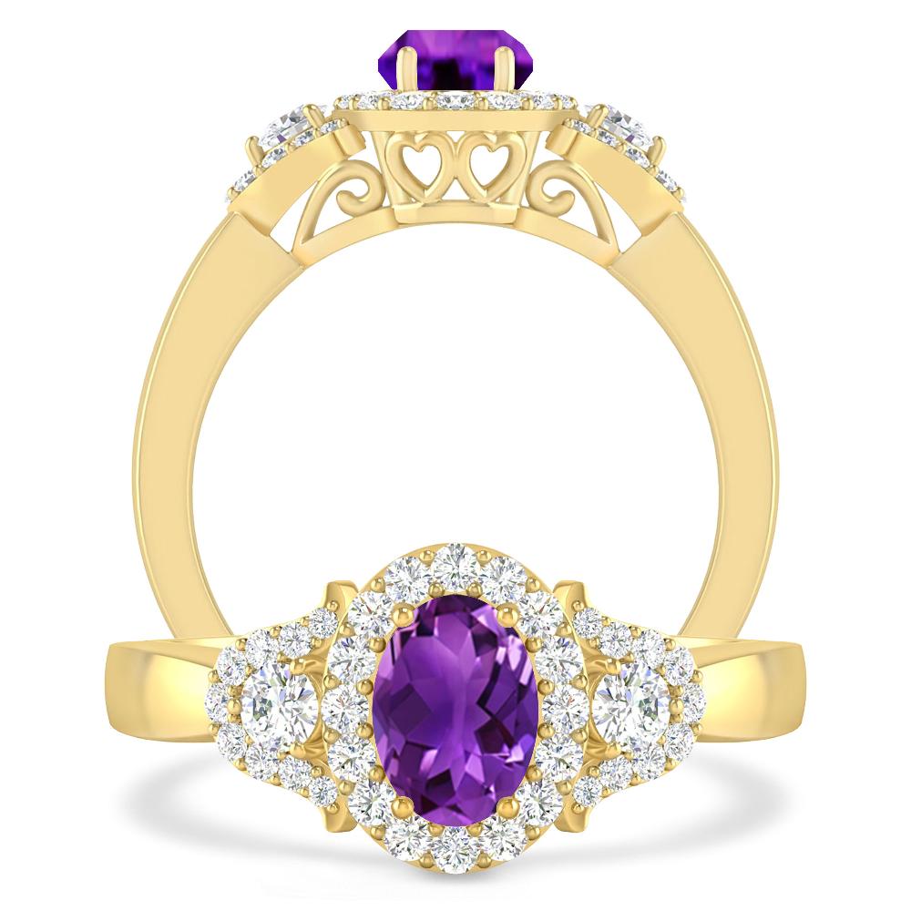 Yellow Gold - Amethyst