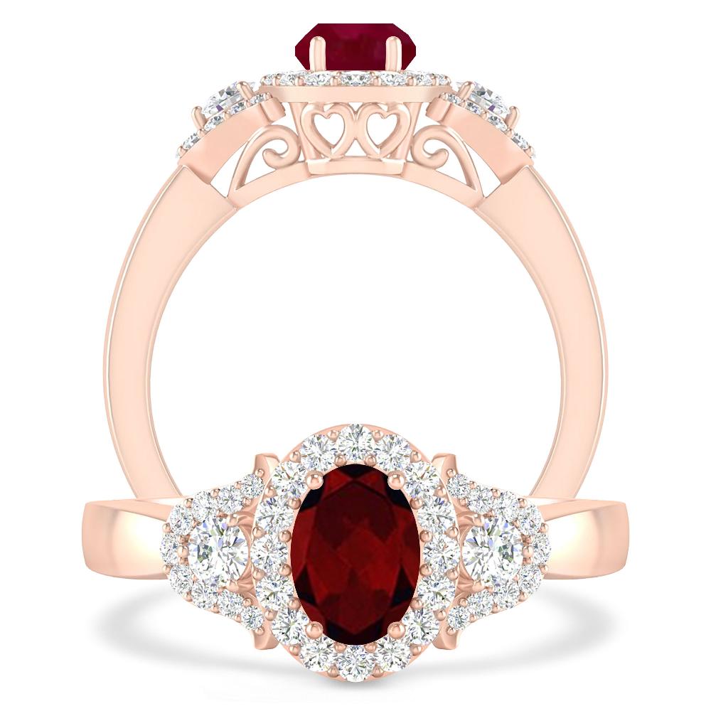 Rose Gold - Garnet